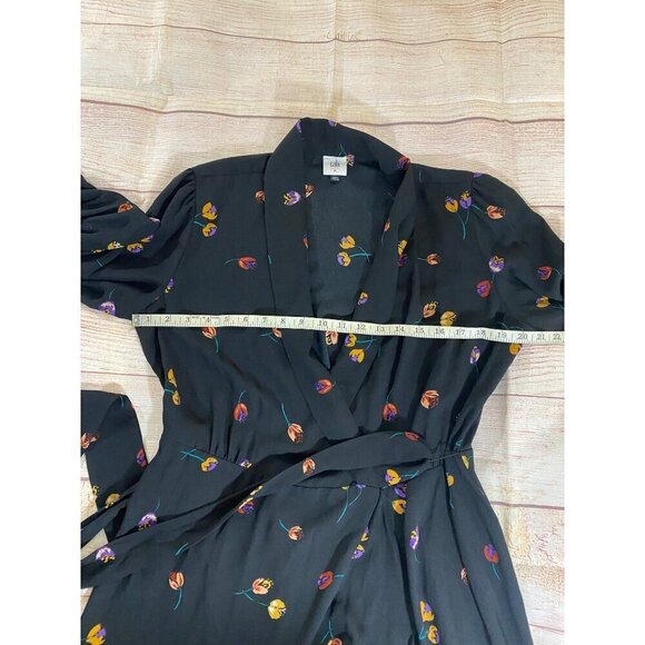 Cabi Women's Black Long Sleeve Floral Divine Dress Fall 2022 - Medium - Picture 8 of 14
